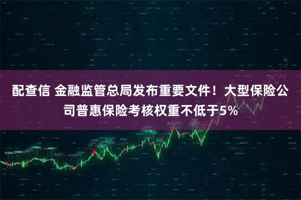 配查信 金融监管总局发布重要文件！大型保险公司普惠保险考核权重不低于5%