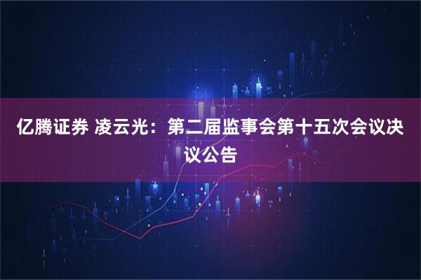 亿腾证券 凌云光：第二届监事会第十五次会议决议公告