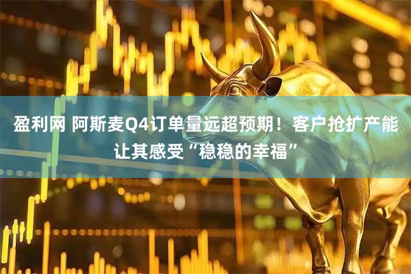 盈利网 阿斯麦Q4订单量远超预期！客户抢扩产能让其感受“稳稳的幸福”